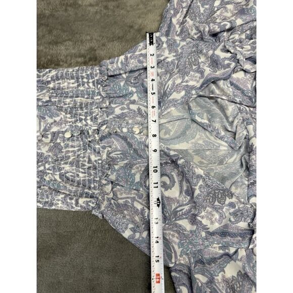 For Love and Lemons Janelle Paisley Maxi Dress Long Sleeve Button Down SizE XS - Picture 10 of 16